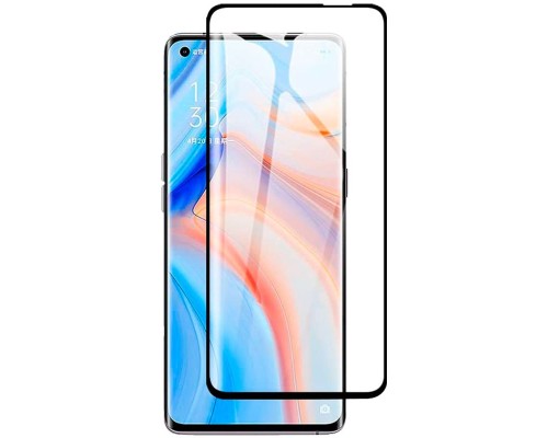Захисне скло Oppo Reno4 Pro 3D Black Full Glue (Mocolo 0.33 mm)