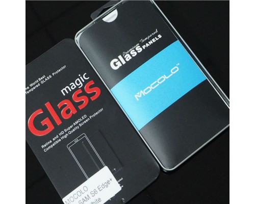 Захисне скло Samsung Galaxy S6 Edge Plus (Mocolo 0,21 мм) (Чорне, прозоре)