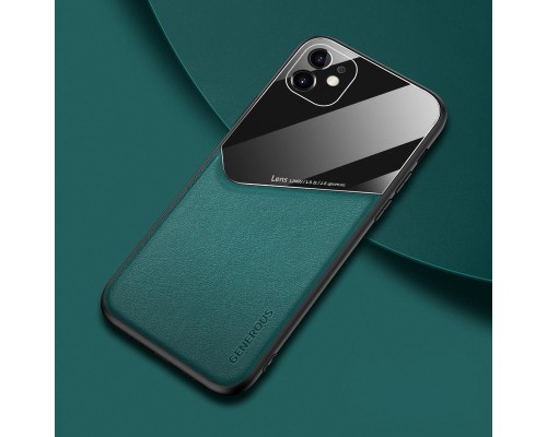 Бізнес чохол бампер GENEROUS для Apple Iphone 11 з скла і штучної шкіри Бізнес чохол бампер GENEROUS для Apple Iphone 11 з скла і штучної шкіри