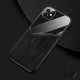 Бізнес чохол бампер GENEROUS для Apple Iphone 11 з скла і штучної шкіри