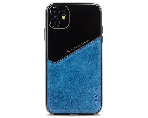 Бізнес чохол бампер GENEROUS для Apple Iphone 11 з скла і штучної шкіри Бізнес чохол бампер GENEROUS для Apple Iphone 11 з скла і штучної шкіри