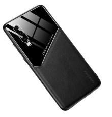 Бізнес чохол бампер GENEROUS для Huawei P30 з скла і штучної шкіри