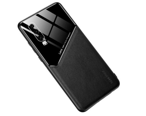 Бізнес чохол бампер GENEROUS для Huawei P30 з скла і штучної шкіри Бізнес чохол бампер GENEROUS для Huawei P30 з скла і штучної шкіри