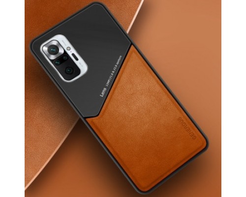 Бізнес чохол бампер GENEROUS для Xiaomi Redmi Note 10 Pro зі скла і штучної шкіри Бізнес чохол бампер GENEROUS для Xiaomi Redmi Note 10 Pro зі скла і штучної шкіри
