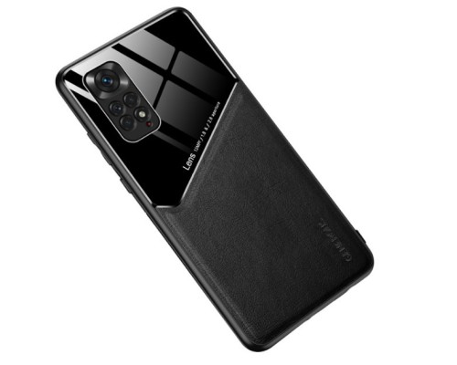 Бізнес чехол бампер GENEROUS для Xiaomi Redmi Note 11 Pro Global / 5G зі скла і штучної шкіри Бізнес чехол бампер GENEROUS для Xiaomi Redmi Note 11 Pro Global / 5G зі скла і штучної шкіри