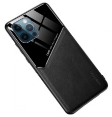 Бізнес чохол бампер GENEROUS для Apple iPhone 14 Pro Max зі скла та штучної шкіри