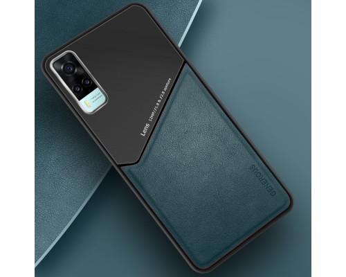 Бізнес чохол-бампер GENEROUS для Vivo Y31/ Y51/ Y53s 4G зі скла та штучної шкіри Бізнес чохол-бампер GENEROUS для Vivo Y31/ Y51/ Y53s 4G зі скла та штучної шкіри