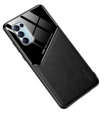 Бізнес чохол бампер GENEROUS для Oppo Reno4 5G зі скла та штучної шкіри