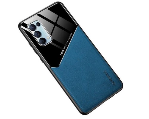 Бізнес чохол бампер GENEROUS для Oppo Reno4 5G зі скла та штучної шкіри