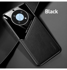 Бізнес чохол бампер GENEROUS для Huawei Nova Y90 зі скла і штучної шкіри