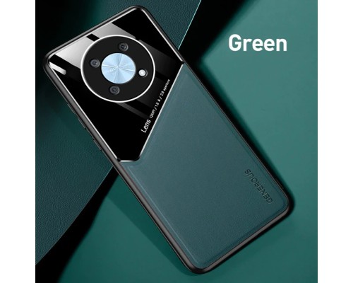 Бізнес чохол бампер GENEROUS для Huawei Nova Y90 зі скла і штучної шкіри