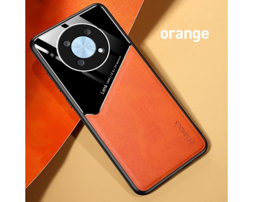Бізнес чохол бампер GENEROUS для Huawei Nova Y90 зі скла і штучної шкіри