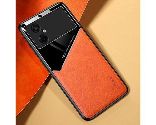 Бізнес чохол бампер GENEROUS для Xiaomi Poco M4 5G зі скла і штучної шкіри Бізнес чохол бампер GENEROUS для Xiaomi Poco M4 5G зі скла і штучної шкіри