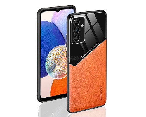 Бізнес чохол бампер GENEROUS для Samsung Galaxy A34 зі скла і штучної шкіри Бізнес чохол бампер GENEROUS для Samsung Galaxy A34 зі скла і штучної шкіри