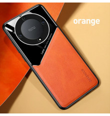 Бізнес чохол бампер GENEROUS для Huawei Honor Magic 5 Lite зі скла і штучної шкіри