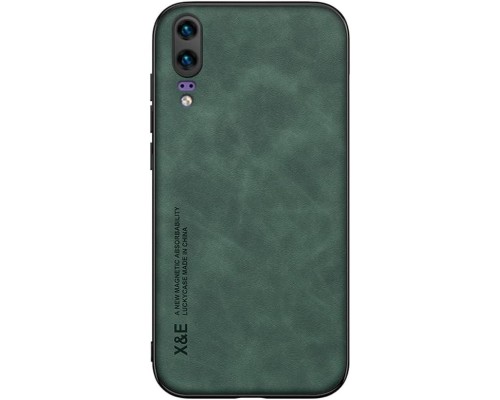 Шкіряний чохол Sheepskin з магнітом для Huawei P20 Green Шкіряний чохол Sheepskin з магнітом для Huawei P20 Green