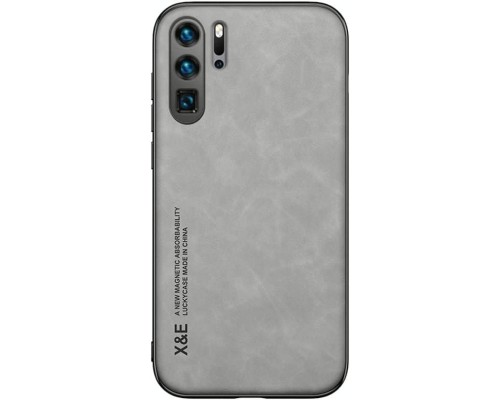 Шкіряний чохол Sheepskin з магнітом для Huawei P30 Pro Light gray Шкіряний чохол Sheepskin з магнітом для Huawei P30 Pro Light gray