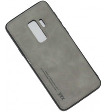 Шкіряний чохол Sheepskin з магнітом для Samsung Galaxy S9 Plus Light gray