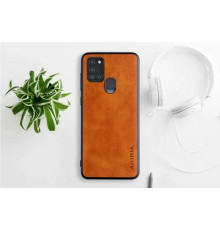 Шкіряний чохол AIORIA Vintage для Samsung Galaxy A21s orange