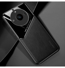Бізнес чохол бампер GENEROUS для Realme 11 Pro Plus зі скла і штучної шкіри