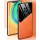 Бізнес чохол бампер GENEROUS для Huawei Mate 30 з скла і штучної шкіри