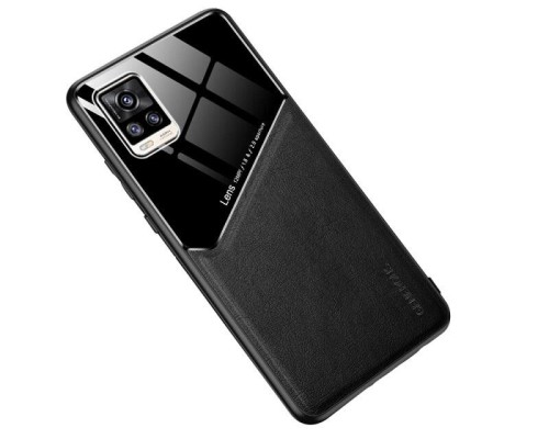 Бізнес чохол бампер GENEROUS для Vivo V21e 4G з скла і штучної шкіри Бізнес чохол бампер GENEROUS для Vivo V21e 4G з скла і штучної шкіри