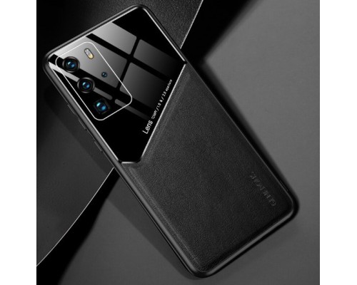Бізнес чохол бампер GENEROUS для Huawei P30 Pro зі скла і штучної шкіри