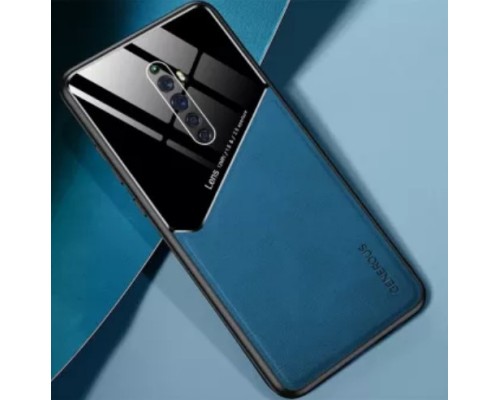 Бізнес чохол бампер GENEROUS для Oppo Reno2 Z зі скла і штучної шкіри