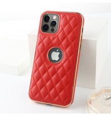 Розкішний м'який чохол Premium Lambskin case для Apple Iphone 12 Pro Max Red