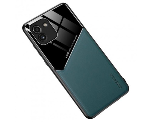 Бізнес чехол бампер GENEROUS для Samsung Galaxy A03 зі скла і штучної шкіри Бізнес чехол бампер GENEROUS для Samsung Galaxy A03 зі скла і штучної шкіри