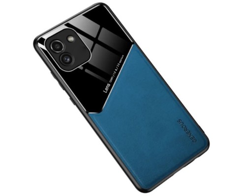 Бізнес чехол бампер GENEROUS для Samsung Galaxy A03 зі скла і штучної шкіри Бізнес чехол бампер GENEROUS для Samsung Galaxy A03 зі скла і штучної шкіри