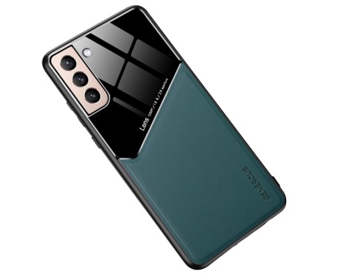 Бізнес чехол бампер GENEROUS для Samsung Galaxy S22 Plus 5G зі скла і штучної шкіри Бізнес чехол бампер GENEROUS для Samsung Galaxy S22 Plus 5G зі скла і штучної шкіри