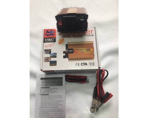 Инвертор преобразователь напряжения UKC Power Invertor 12-220 V 500 W Инвертор преобразователь напряжения UKC Power Invertor 12-220 V 500 W