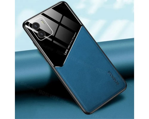 Бізнес чохол-бампер GENEROUS для Vivo Y15s зі скла та штучної шкіри Бізнес чохол-бампер GENEROUS для Vivo Y15s зі скла та штучної шкіри