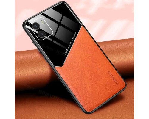 Бізнес чохол-бампер GENEROUS для Vivo Y15s зі скла та штучної шкіри Бізнес чохол-бампер GENEROUS для Vivo Y15s зі скла та штучної шкіри