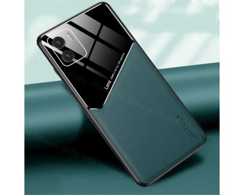 Бізнес чохол-бампер GENEROUS для Vivo Y15s зі скла та штучної шкіри Бізнес чохол-бампер GENEROUS для Vivo Y15s зі скла та штучної шкіри