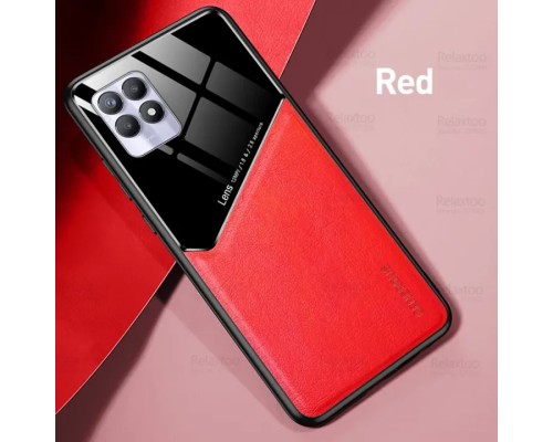 Бізнес чохол-бампер GENEROUS для Realme Narzo 50 зі скла та штучної шкіри Бізнес чохол-бампер GENEROUS для Realme Narzo 50 зі скла та штучної шкіри