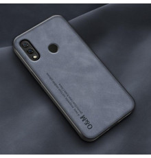 Шкіряний чохол Sheepskin з магнітом для Huawei P Smart Z Blue