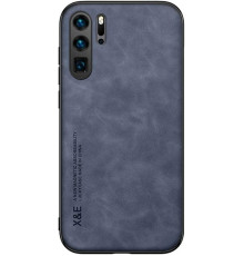 Шкіряний чохол Sheepskin з магнітом для Huawei P30 Pro Blue