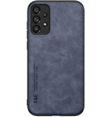 Шкіряний чохол Sheepskin з магнітом для Samsung Galaxy A72 Blue