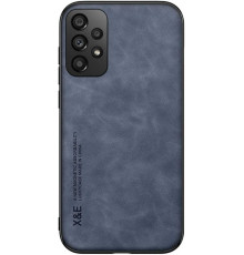 Шкіряний чохол Sheepskin з магнітом для Samsung Galaxy A73 5G Blue