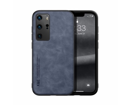Шкіряний чохол Sheepskin з магнітом для Huawei P40 Pro Blue Шкіряний чохол Sheepskin з магнітом для Huawei P40 Pro Blue