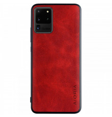 Шкіряний чохол AIORIA Vintage для Samsung Galaxy S20 Ultra red