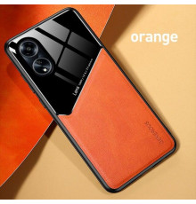 Бізнес чохол бампер GENEROUS для Oppo A98 5G зі скла і штучної шкіри