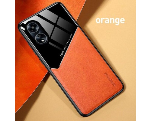 Бізнес чохол бампер GENEROUS для Oppo A98 5G зі скла і штучної шкіри