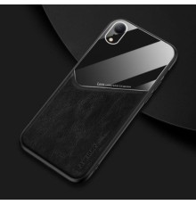 Бізнес чохол бампер GENEROUS для Apple Iphone XR з скла і штучної шкіри