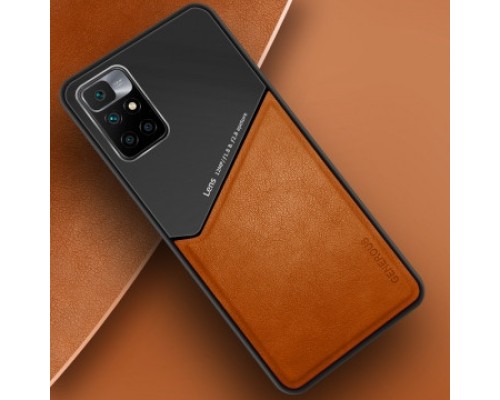 Бізнес чохол бампер GENEROUS для Xiaomi Redmi 10 з скла і штучної шкіри Бізнес чохол бампер GENEROUS для Xiaomi Redmi 10 з скла і штучної шкіри