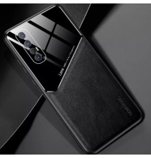 Бізнес чохол бампер GENEROUS для Oppo Reno3 Pro зі скла і штучної шкіри