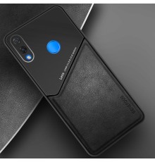 Бізнес чохол бампер GENEROUS для Huawei P Smart 2019 з скла і штучної шкіри