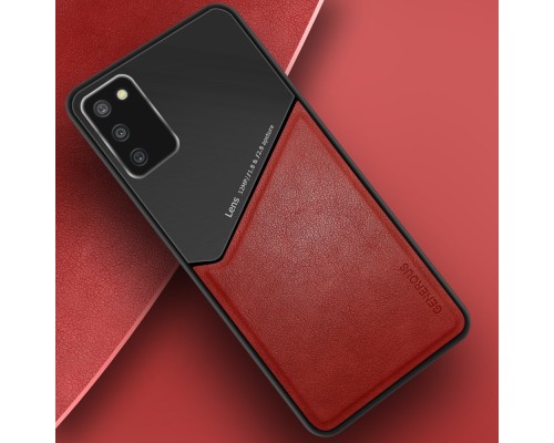 Бізнес чохол бампер GENEROUS для Samsung Galaxy A03s з скла і штучної шкіри Бізнес чохол бампер GENEROUS для Samsung Galaxy A03s з скла і штучної шкіри
